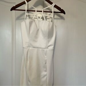 Elegant White Strappy Dress